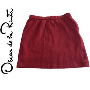 Vintage 80’s Oscar de la Renta Scarlet Mini Skirt Wool Girl Sz 8 Preppy Iconic
